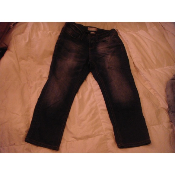 NO boundaries juniors 9 blue jean denim capris - Picture 1 of 6